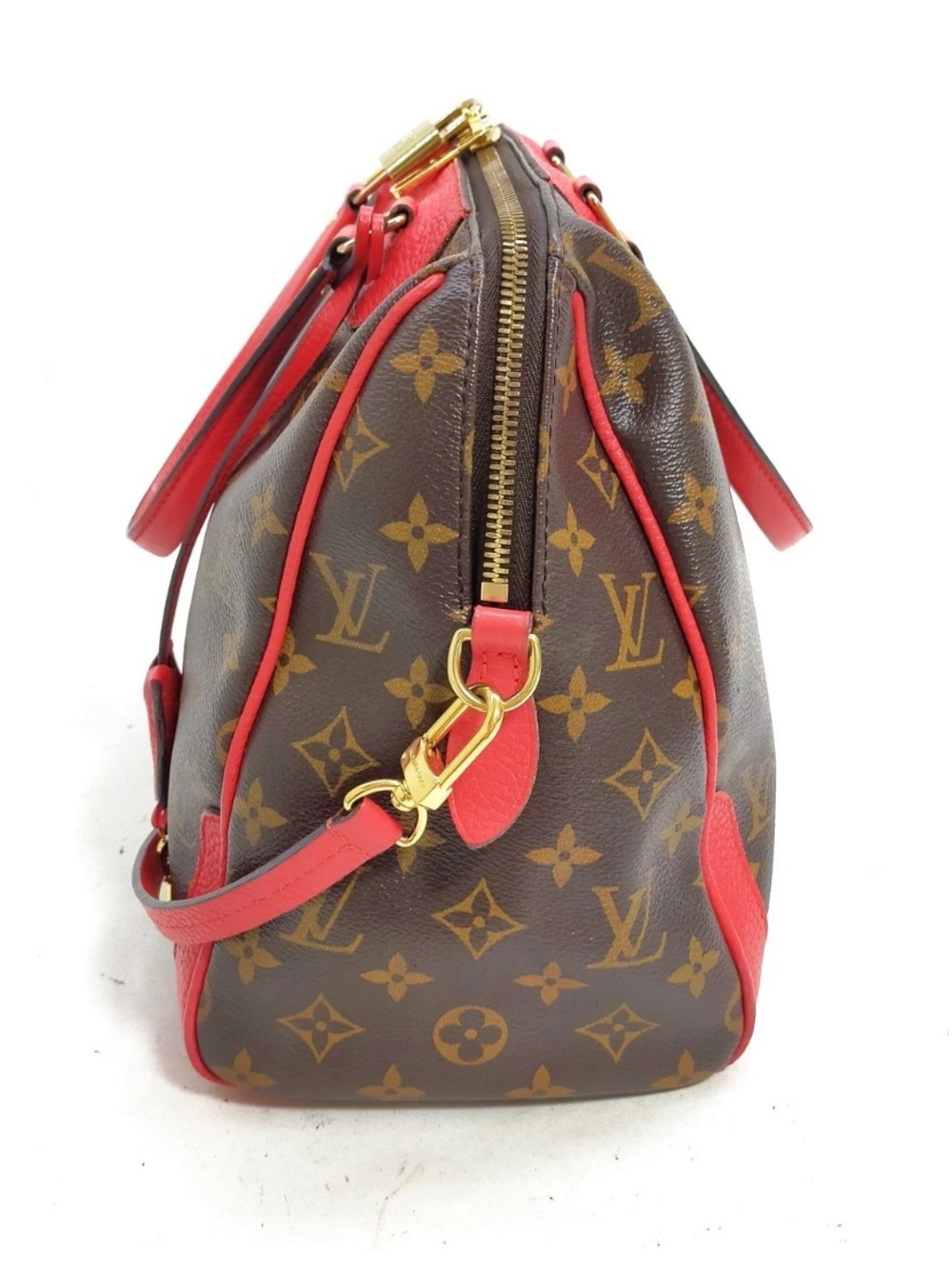 LV Louis Vuitton Hand Shoulder Crossbody Bag Retiro PM RedTrim Monogram Key LOCK - Picture 8 of 15